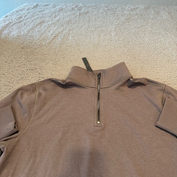 Vuori Coronado Half  Zip Jacket Men’s Small Heather Brown Activewear V253 Fall - Picture 4 of 16